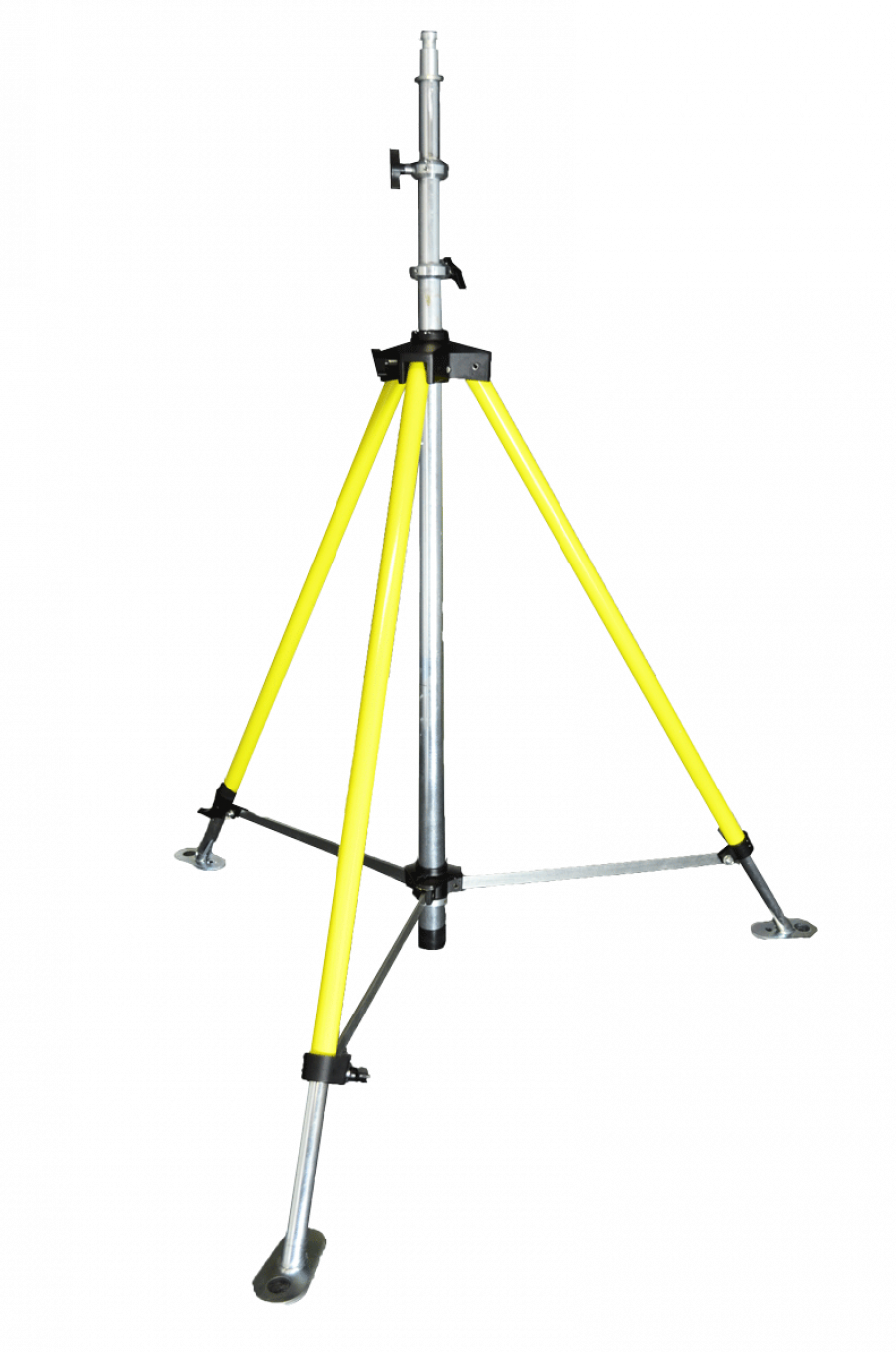 BAUSTELLENSTATIV_900 Teleskop-Dreibeinstativ (Baustelle), 3,85 m, inkl. Abspannset