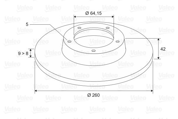 Valeo 197343 Bremsscheibe