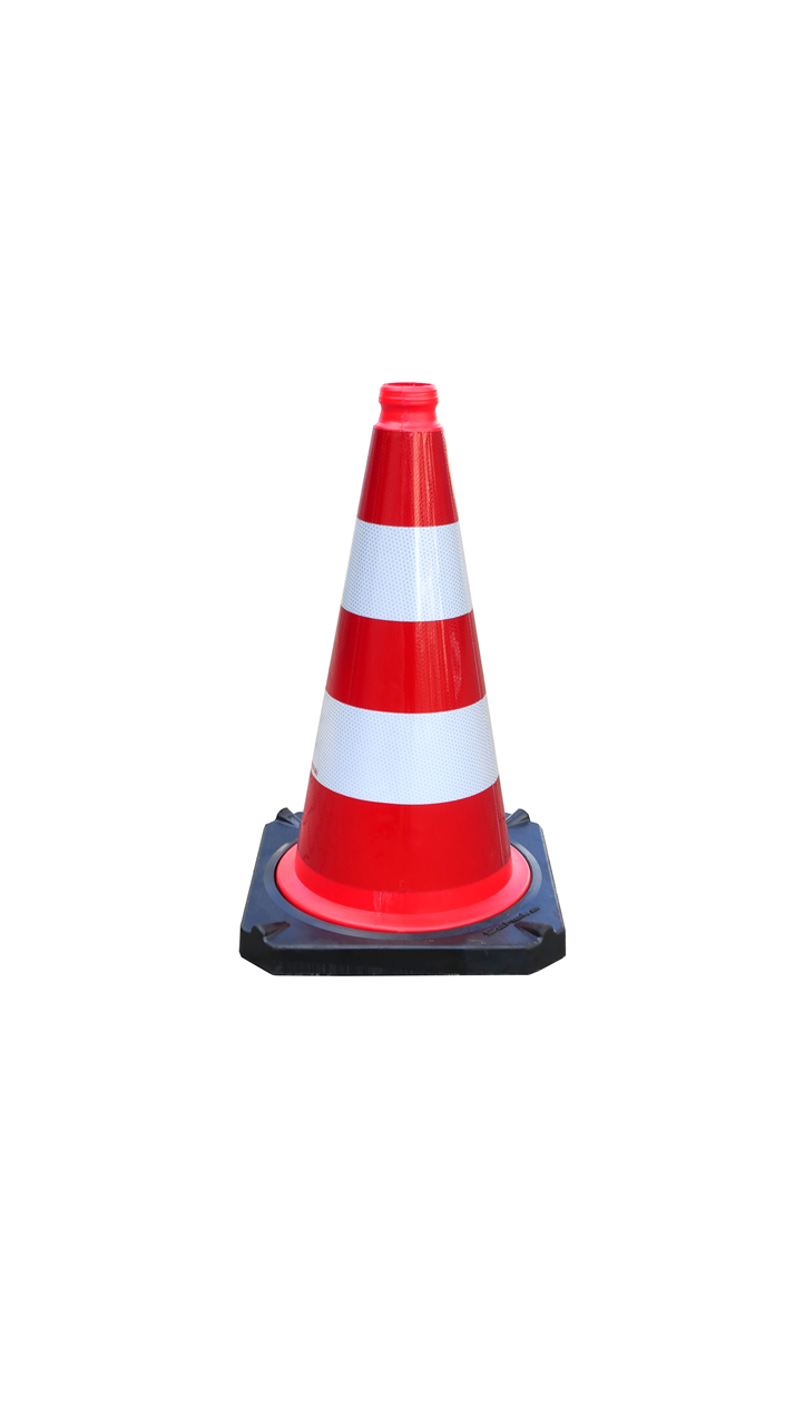 Schake 3L530TL2 Leitkegel zweiteilig  nach TL        Folie Typ 2 Höhe: 500 mm rot/weiß