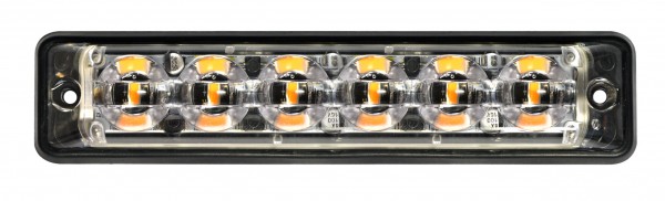 LED Blitzmodul, LED-Farbe Gelb, 6 x 3 Watt LEDs, 11 mm Aufbauhöhe