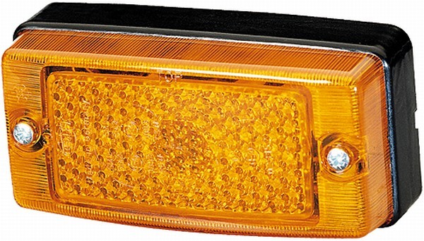 HELLA 2PS 004 361-007 Seitenmarkierungsleuchte - 12/24V - Anbau - Lichtscheibenfarbe: gelb - links/r