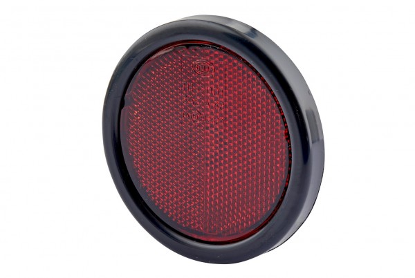 HELLA 8RA 002 016-121 Rückstrahler - Lichtscheibenfarbe: rot - rund - Anbau/geschraubt - hinten