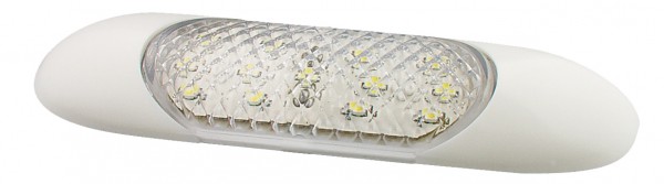 Schmale LED Innenraumleuchte, 100 mm, weiße Blenden, weiß, 24 Volt