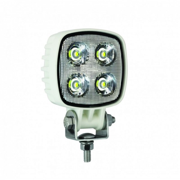LED Arbeitsscheinwerfer, Serie 8112WM, Gehäuse weiß, 12 Watt, 12/24 Volt, Flutlicht