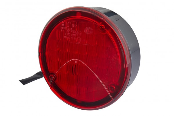 HELLA 2NE 964 169-341 Nebelschlussleuchte - LED - 24V - rund - Anbau - Lichtscheibenfarbe: rot - Kab