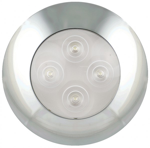 Runde LED Innenraumleuchte, soft weißes LED-Licht, 12 Volt, 75 mm Ø, 17 mm hoch