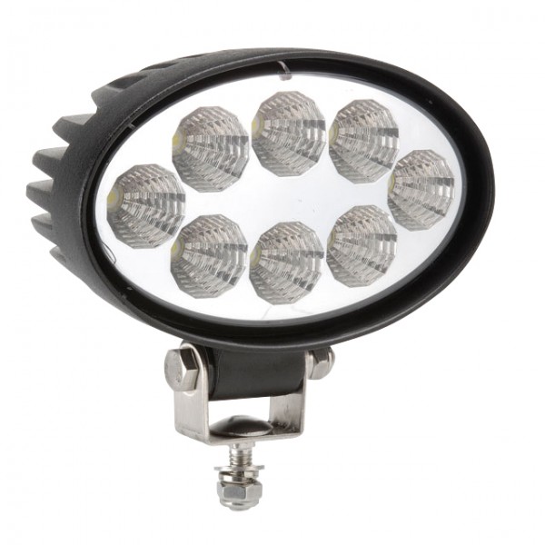 LED Arbeitsscheinwerfer, ECE R10, Oval, 24 Watt, 12/24 Volt