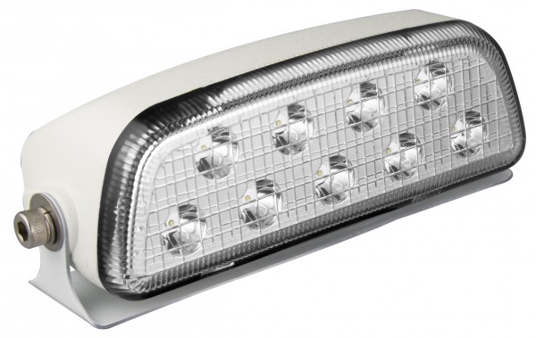 LED Arbeitsscheinwerfer, Gehäuse weiß, Serie 7790WM, 9 Watt, 12/24 Volt, Flutlicht