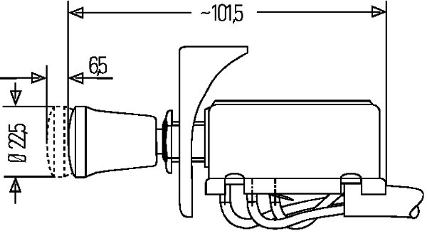 HELLA 6HD 002 535-031 Warnblinkschalter - Zugbetätigung - 12V - Einbau - Kabel: 600mm - mit Glühlamp