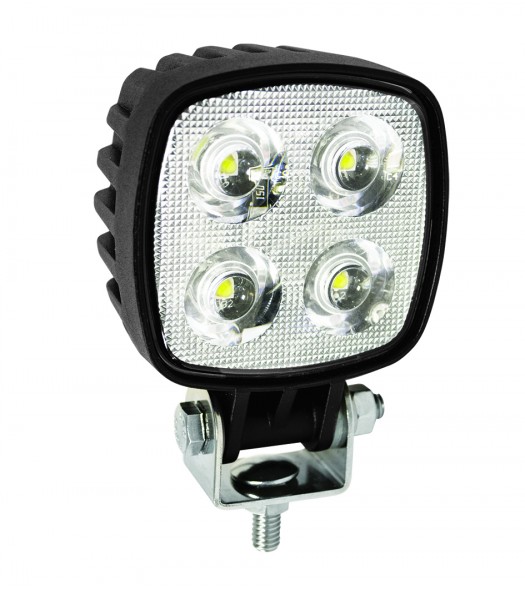 LED Arbeitsscheinwerfer, Serie 8112BM, Gehäuse schwarz, 12 Watt, 12/24 Volt, Flutlicht