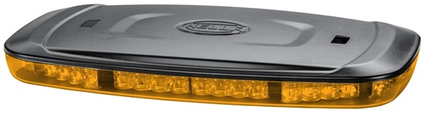 HELLA 2RL 014 565-211 LED-Warnleuchte - Mini Lightbar - 12/24V - glasklar - gelb - Kabel: 500mm - An