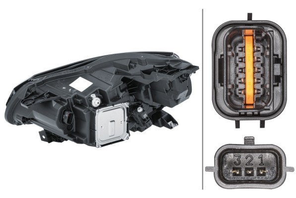 HELLA 1LX 013 930-941 LED-Hauptscheinwerfer - rechts - für u.a. Renault Captur I (J5_, H5_)