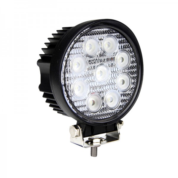 LED Arbeitsscheinwerfer, Serie 11227, Rund, ECE-R10 12/24 Volt, Flutlicht