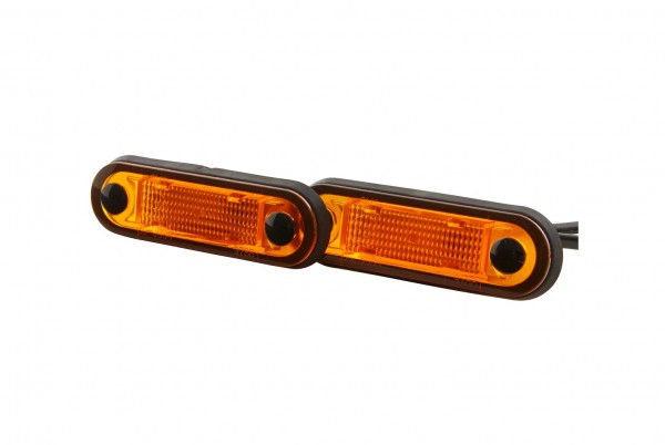 HELLA 2PS 959 788-002 Seitenmarkierungsleuchte - LED - 12/24V - Einbau - Lichtscheibenfarbe: gelb -
