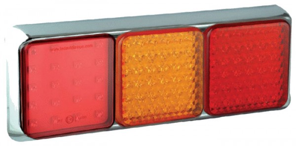LED Kombinationsleuchte, Brems- u. Schlusslicht, Blinker, Nebelschlussleuchte, Chrom, Serie 125