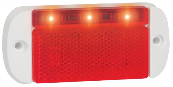 LED Schlussleuchte, Rückleuchte mit Reflektor, Rot, Serie 44, ECE