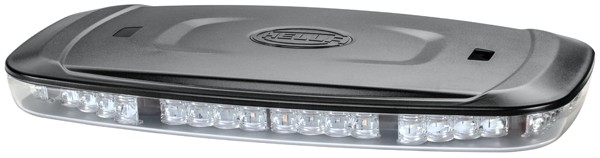 HELLA 2RL 014 565-101 LED-Warnleuchte - Mini Lightbar - 12/24V - Schraubanschluss - glasklar - gelb