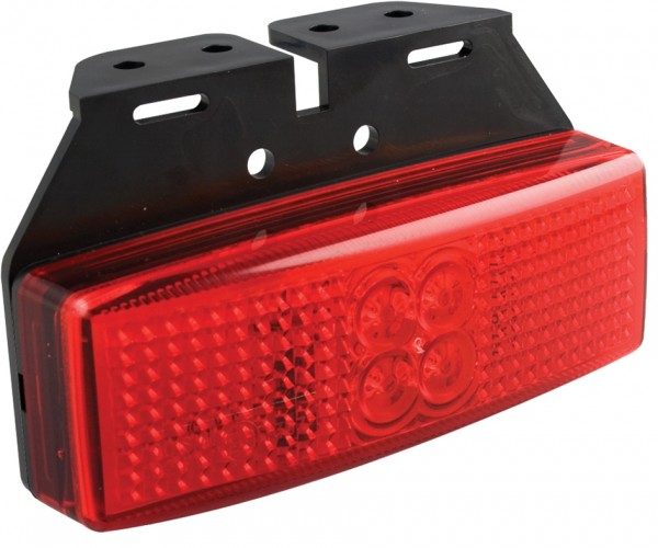 LED Schlussleuchte, inkl. Reflektor, mit Montagehalter, Rot, Serie 1491