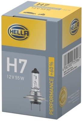HELLA 8GH 223 498-231 Glühlampe - H7 - Performance up to 60% - 12V - 55W - Sockelausführung: PX 26 d