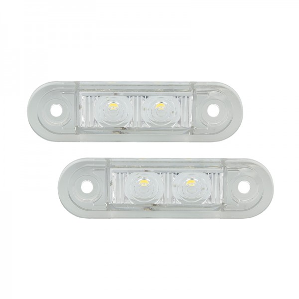 LED Positionsleuchte, Frontleuchte, Weiß, 2 Stück, 12/24 Volt, ECE