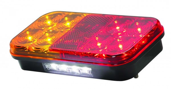 LED Heckleuchte, Serie 149, 2 Stück Blink-, Schluß-, Brems- u. Nummernschildleuchte, Reflektor