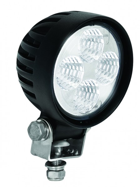 LED Arbeitsscheinwerfer, ECE R10, Gehäuse Schwarz, Rund, 12 Watt, 12/24 Volt