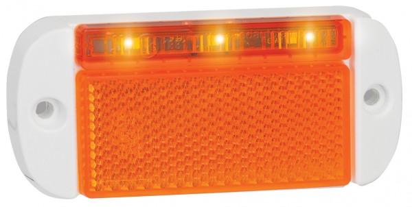 LED Seitenmarkierungsleuchte mit Reflektor, Gelb, Serie 44, ECE
