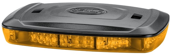 HELLA 2RL 014 566-301 LED-Warnleuchte - Micro Lightbar - 12/24V - Schraubanschluss - glasklar - gelb