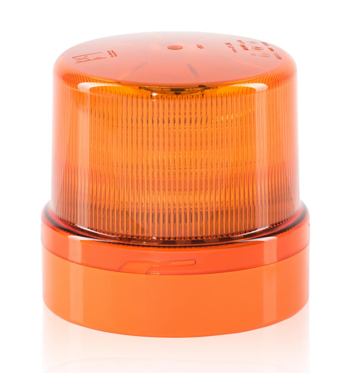 LED Rundumleuchte 12 oder 24V 60 LED Warnleuchte gelb für Aufsteckrohr