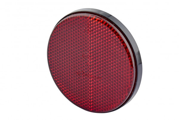 HELLA 8RA 002 016-111 Rückstrahler - Lichtscheibenfarbe: rot - rund - Anbau/geschraubt - hinten