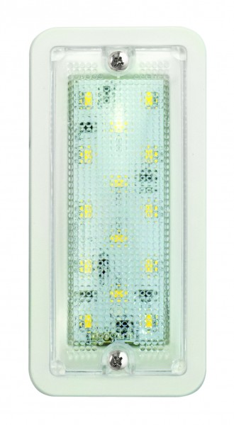 LED Innenraumleuchte, Serie 148, White Edition, rechteckig, 120°, 24 Volt