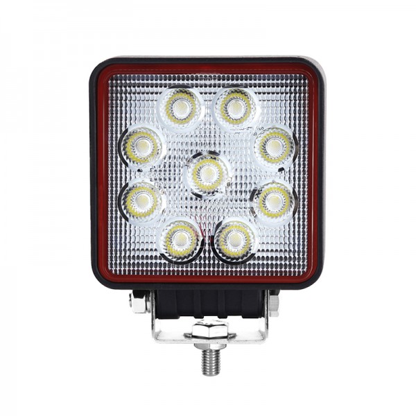 LED Arbeitsscheinwerfer, Serie Redline, Quadratisch, 27 Watt, 12/24 Volt, Flutlicht