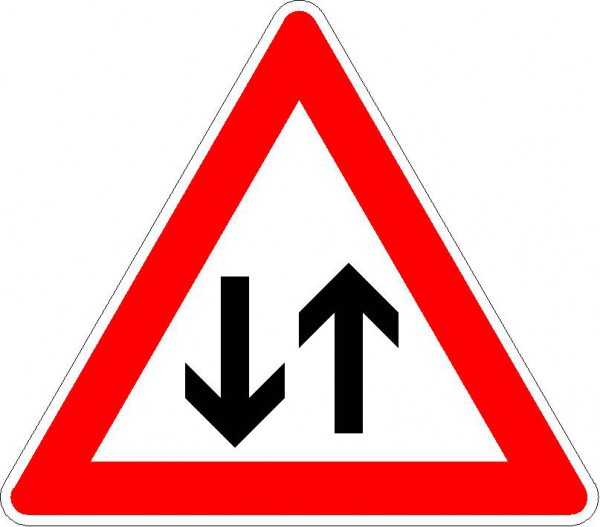 Verkehrszeichen Gegenverkehr