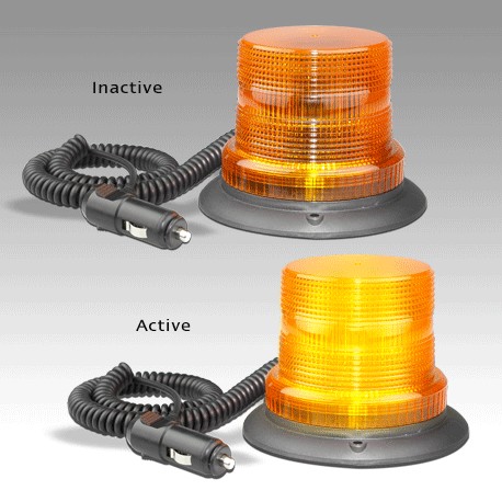 LED Kennleuchte, Magnetmontage, Gelb, Vierfachblitz, geprüft nach ECE R10
