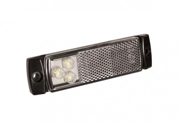 LED Positionsleuchte mit Reflektor, Weiß, Serie 129