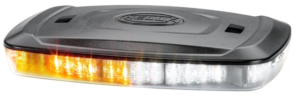 HELLA 2RL 014 566-401 LED-Warnleuchte - Micro Lightbar - 12/24V - Schraubanschluss - glasklar - gelb