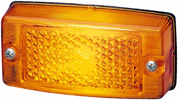 HELLA 2PS 002 727-007 Seitenmarkierungsleuchte - 12/24V - Anbau - Lichtscheibenfarbe: gelb - links/r
