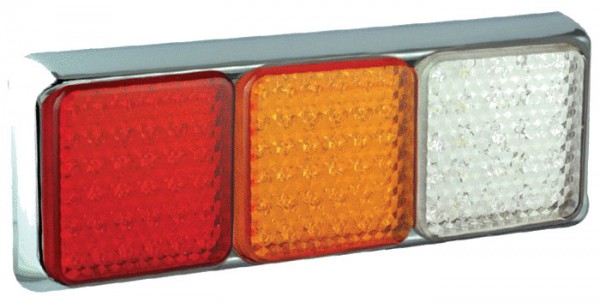 LED Kombinationsleuchte, Bremslicht, Schlusslicht, Blinker, Rückfahrleuchte, Chrom, baetz Serie 125