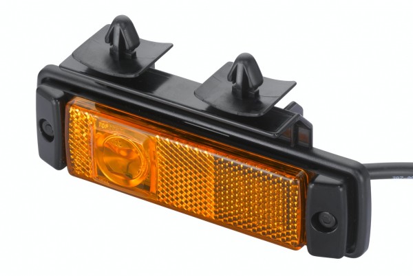 HELLA 2PS 008 645-797 Seitenmarkierungsleuchte - LED - 24V - Anbau - Lichtscheibenfarbe: gelb - Kabe
