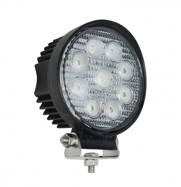 LED Arbeitsscheinwerfer, Serie 11127, Rund, ECE-R10 12/24 Volt, Flutlicht