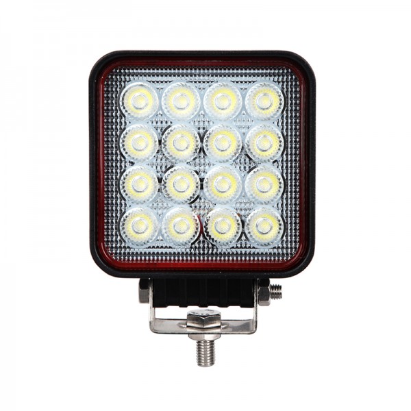 LED Arbeitsscheinwerfer, Serie Redline, Quadratisch, 48 Watt, 12/24 Volt, Flutlicht