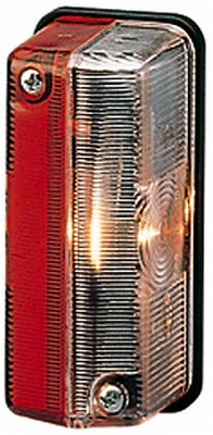 HELLA 2XS 005 020-002 Umrissleuchte - Anbau - Lichtscheibenfarbe: glasklar/rot/weiß - links/oben/rec