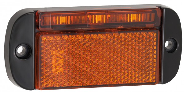 LED Seitenmarkierungsleuchte mit Reflektor, Gelb, Serie 44, ECE