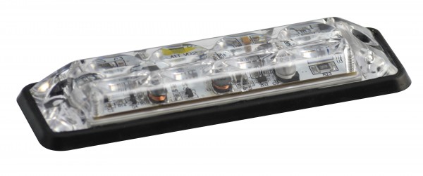 LED Blitzmodul, LED-Farbe Gelb, 4 x 3 Watt LEDs, ECE R65, 11 mm Aufbauhöhe