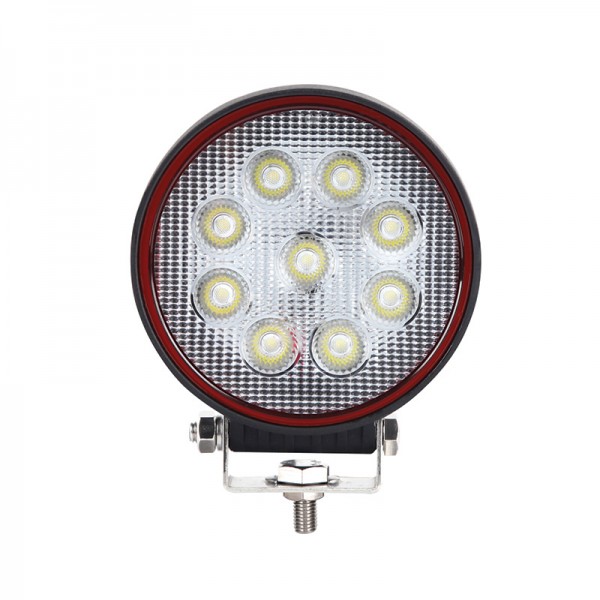 LED Arbeitsscheinwerfer, Serie Redline, Rund, 27 Watt, 12/24 Volt, Flutlicht